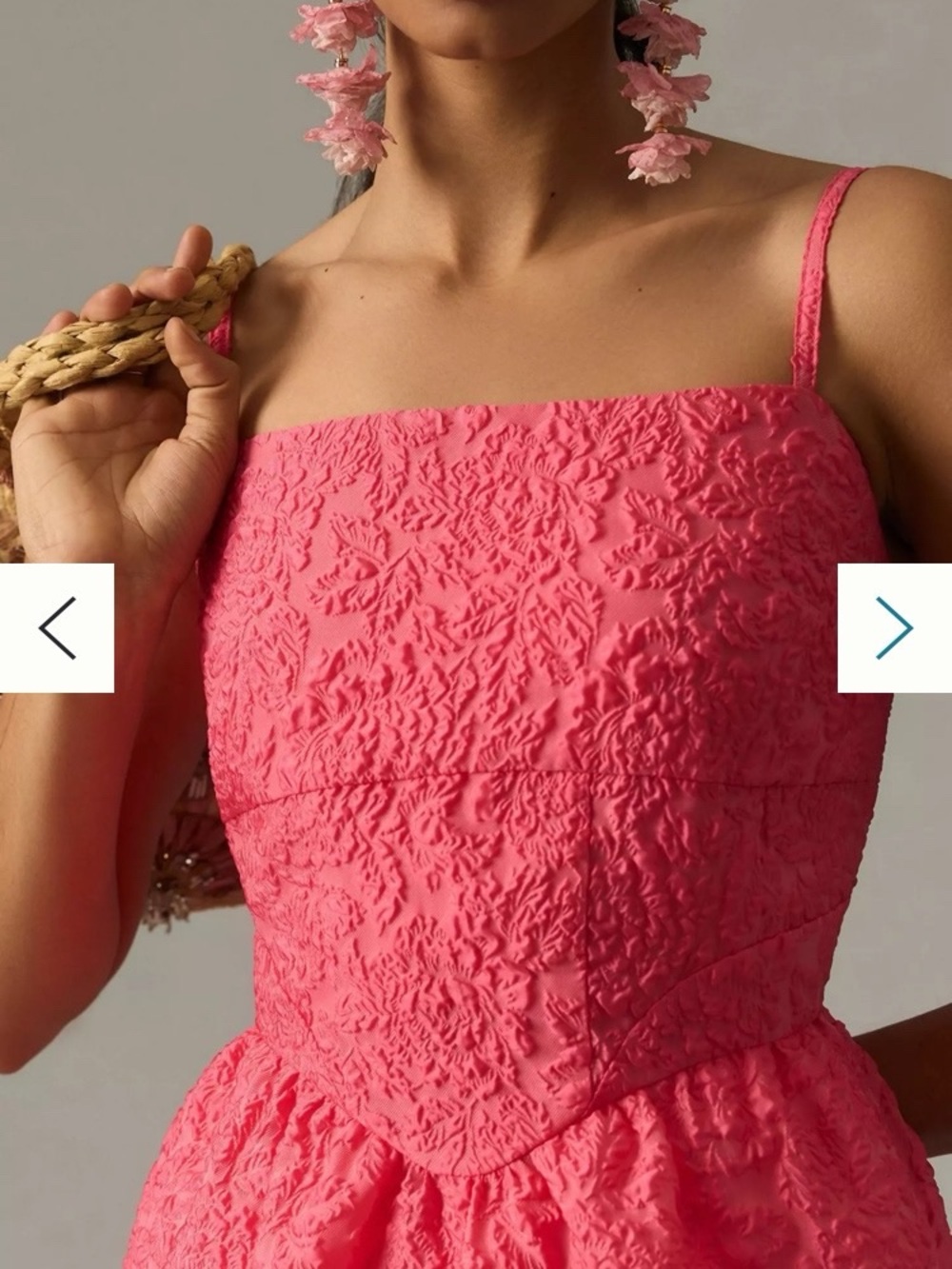 Hutch Tiered Corset Midi Dress Size 2P Barbie Pink Tiered Ruffles Formal Prom - Picture 3 of 13